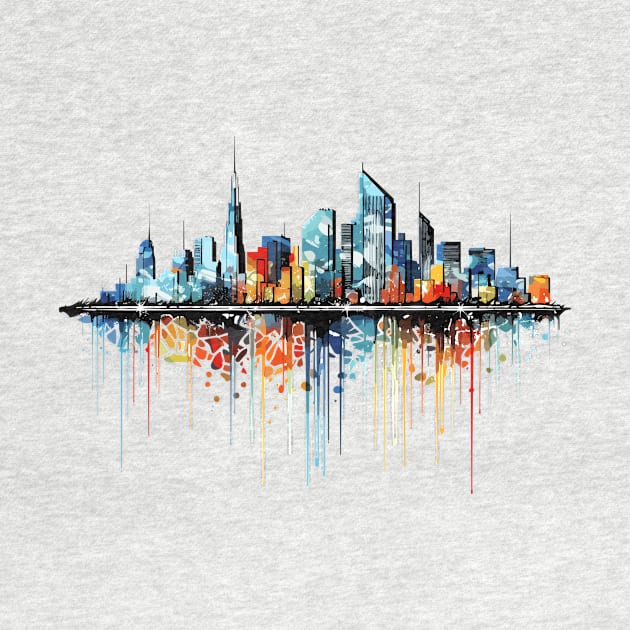 City Skylines Urbain World Fun Life Abstract by Cubebox